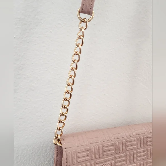 Crossbody Anne Klein Logo Wallet On A Chain Rose Bag - Picture 5 of 16